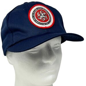 Vintage 80s Williams Patent Crusher Pulverizer Co Hat Cap St Louis Snapback Blue